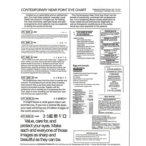 Near Vision Chart Price